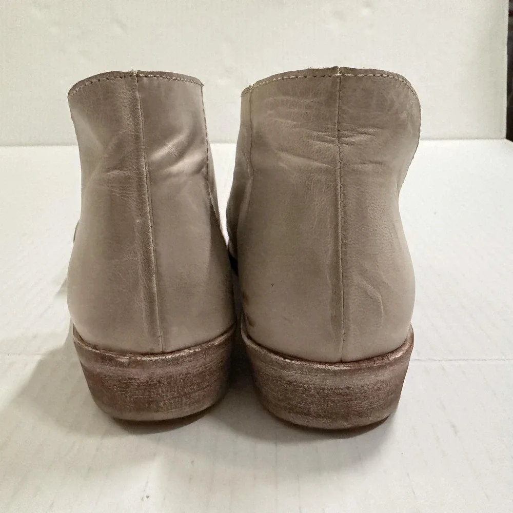 Free People Mont Blanc Shoes Womens Size 6 36 Beige Leather Slip On Sandals